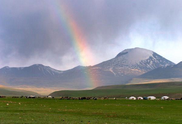 Rainbow in Mongolia